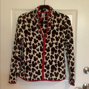 New Disney Minnie Mouse Sweater Leopard Jacket XS